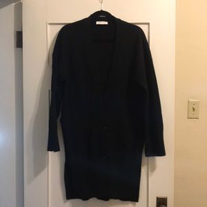 Everlane Oversized Black Wool Cardigan NEW